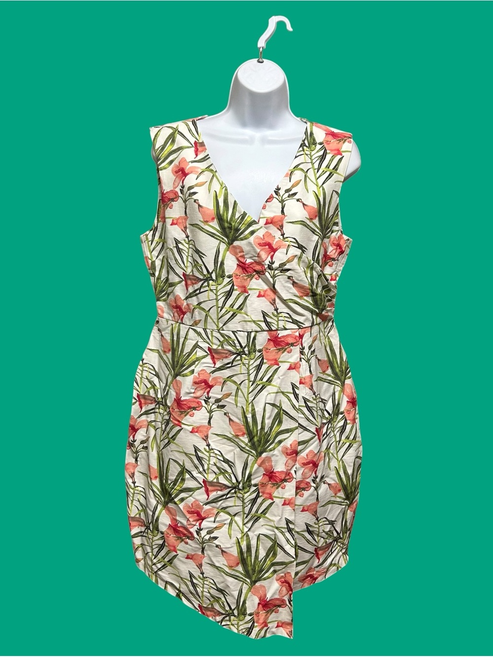 Angeleye Floral Sleeveless Wrap Dress Size 10